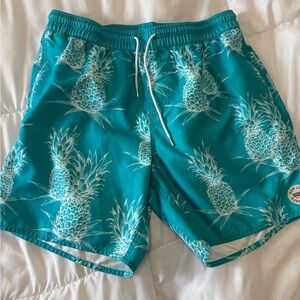 Ron Jon Large Pineapple Print Swim Shorts - Blue